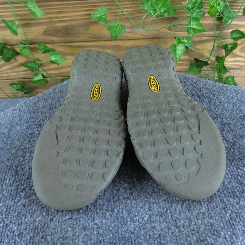 KEEN Boys Slippers Shoes Sz‎ Y 5 Medium Slipper Blue Fabric Slip On
